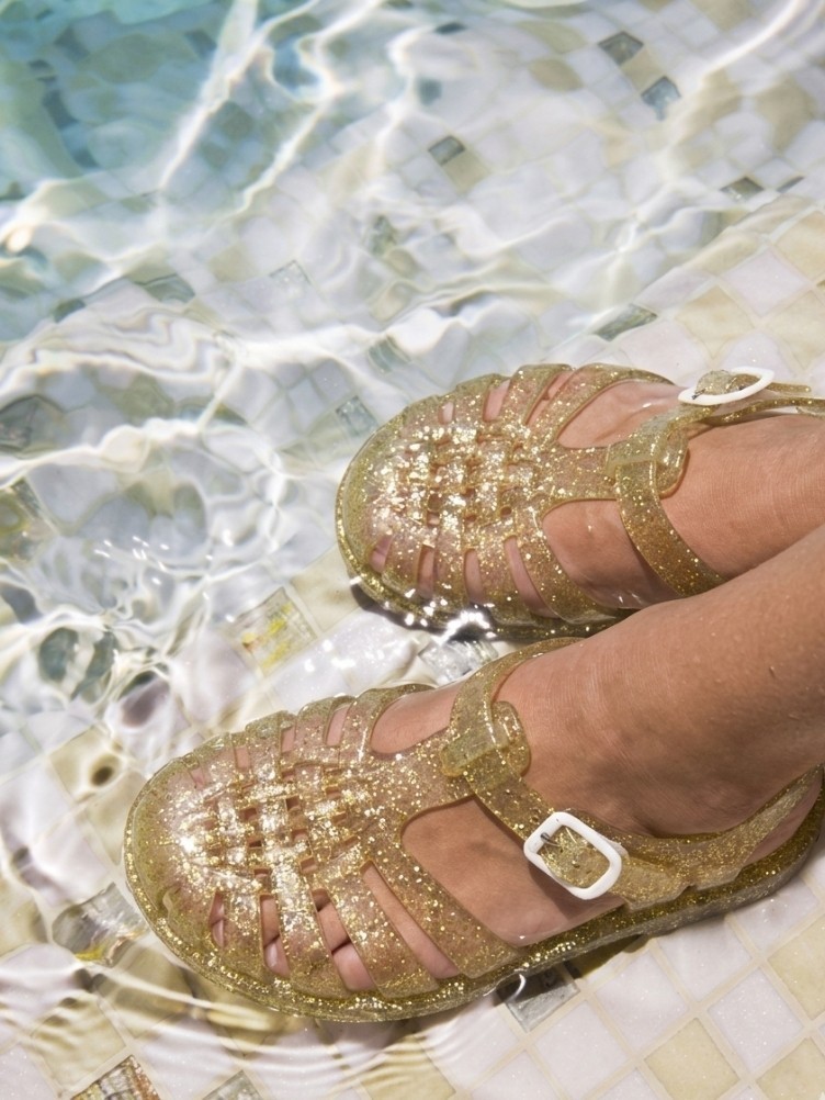 GLITZER-SANDALEN