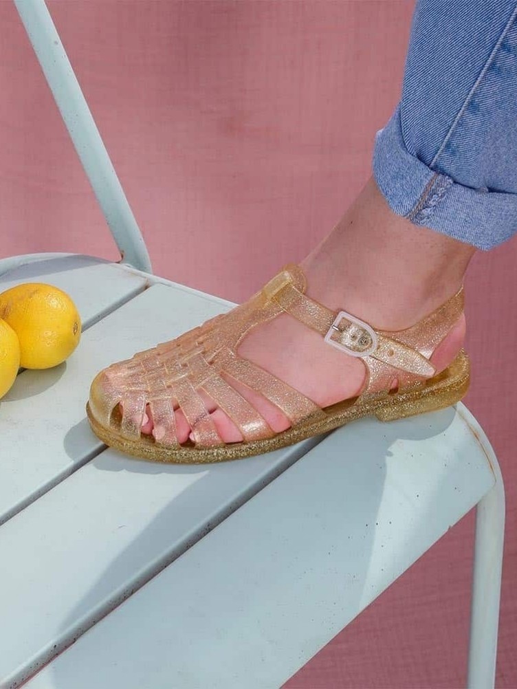 GLITZER-SANDALEN