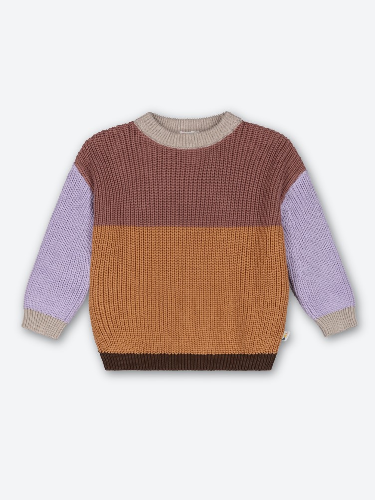COLORBLOCK JUMPER IN LILAC