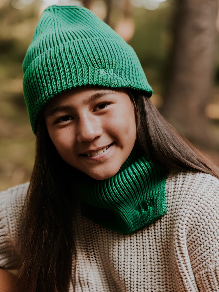GREEN ENDLESS SCARF