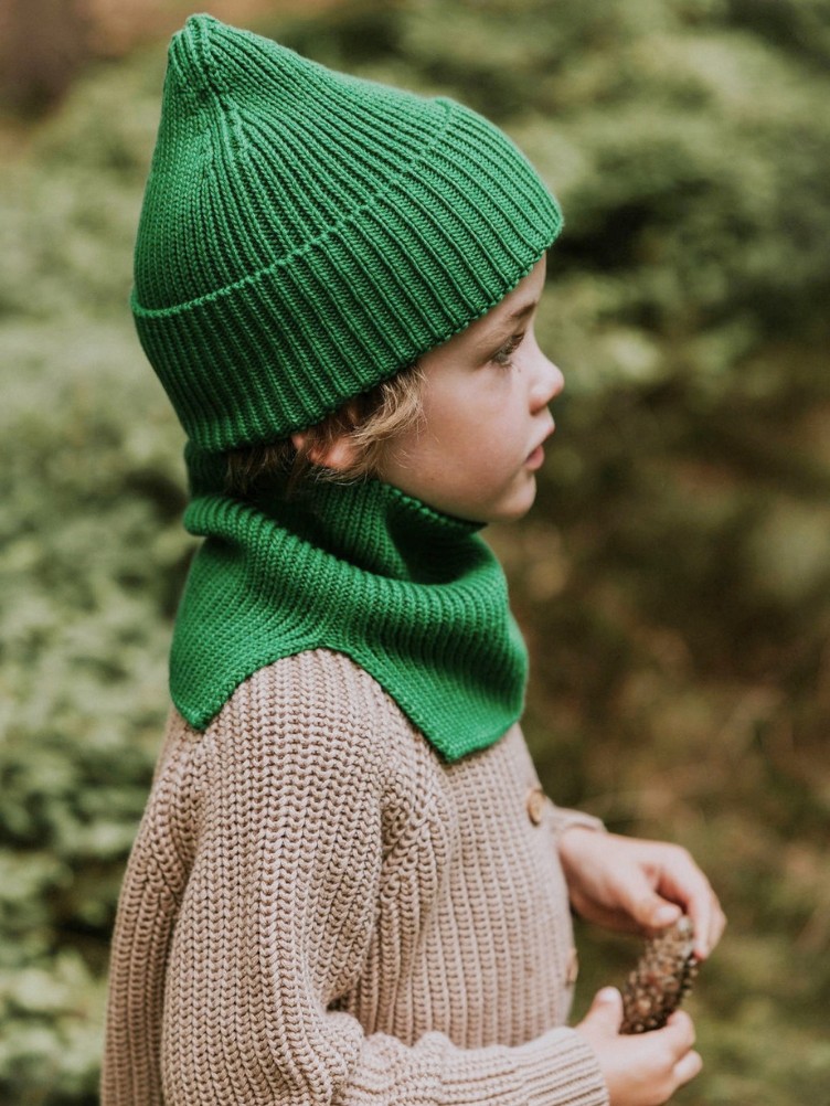 GREEN ENDLESS SCARF