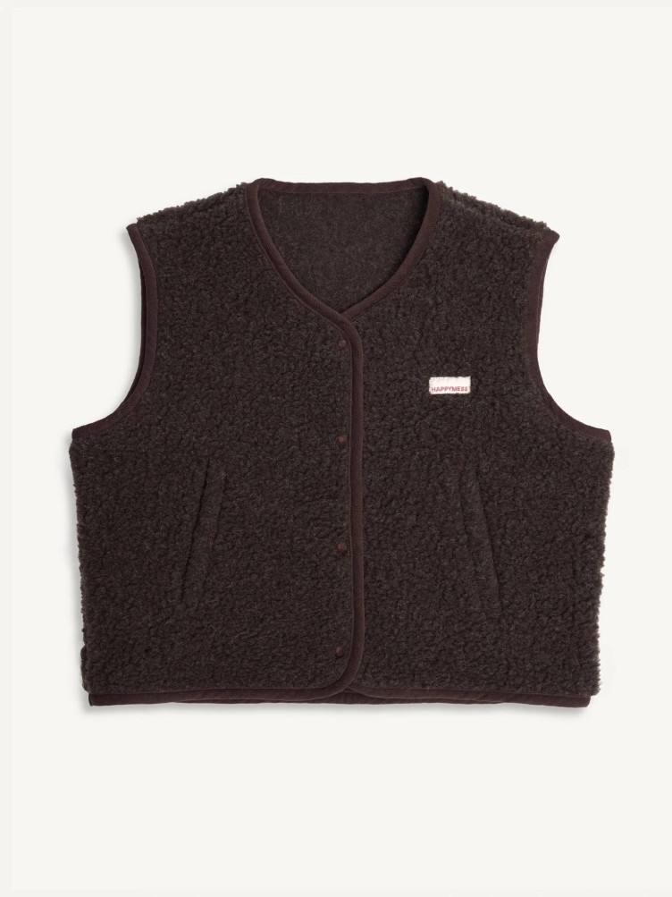 BROWN WOOL CARDIGAN