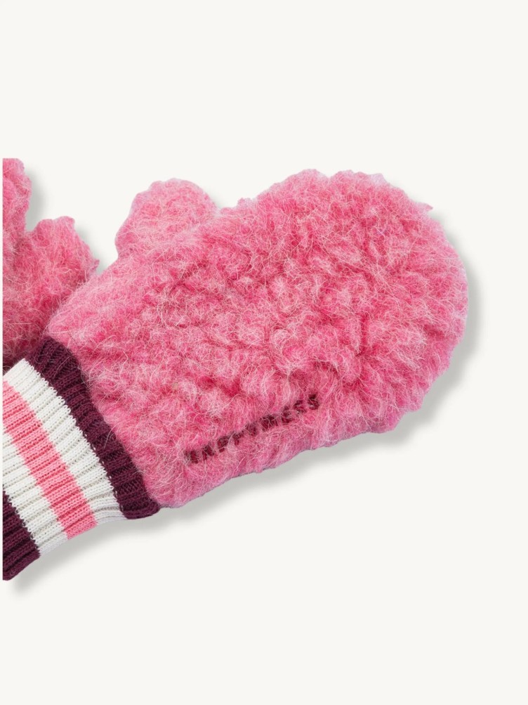 PINK WOOL MITTENS