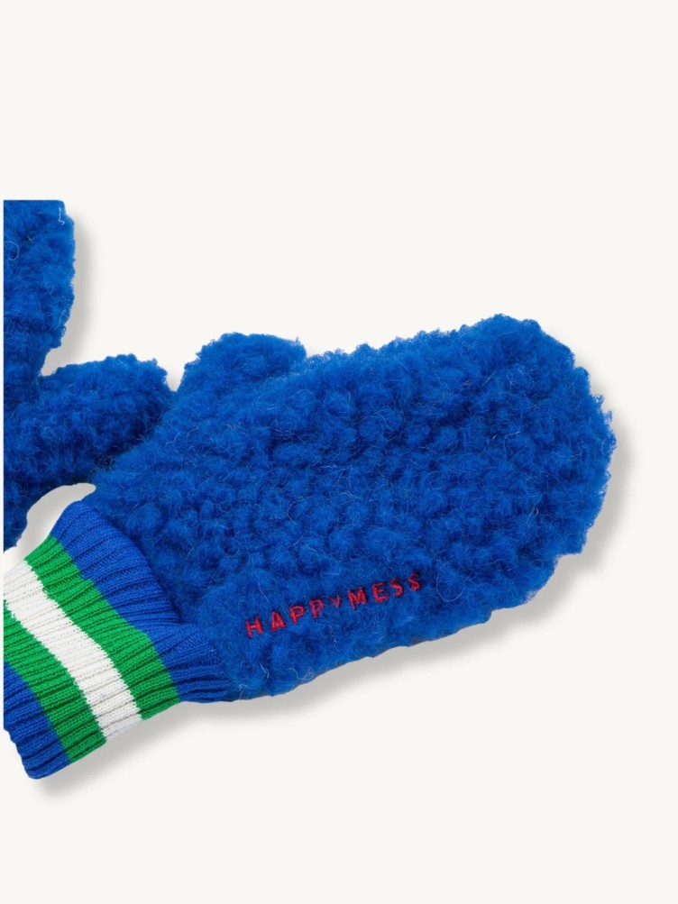 MOUFLES LAINE BLEU