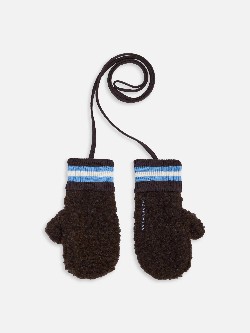 BROWN WOOL MITTENS